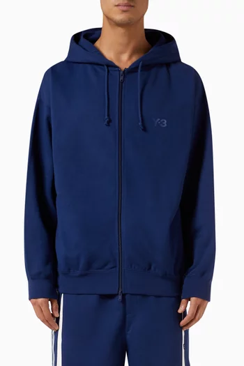 Logo Zip Hoodie in French Terry