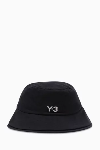 Logo-embroidered Bucket Hat in Cotton-twill