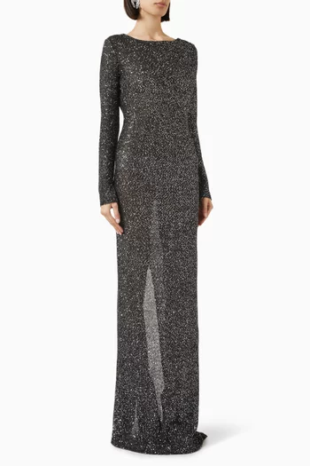 Sequin-embellished Maxi Dress