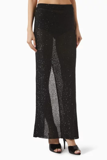 Sequin-embellished Maxi Skirt
