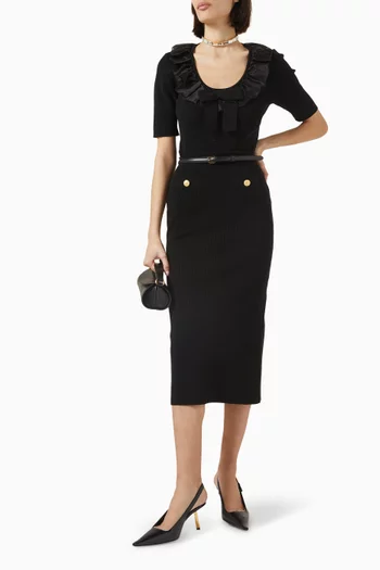Bow Knit Top in Merino Wool