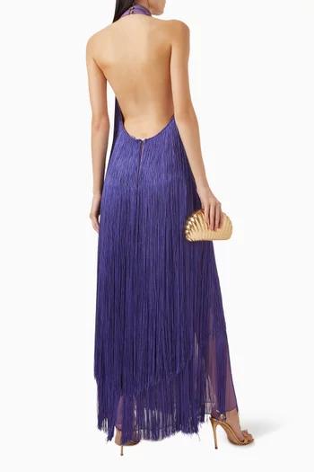 Necklace Fringe Maxi Dress