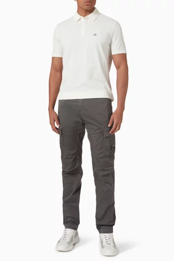 Logo Polo Shirt in Stretch Cotton Piqué