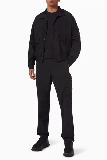 Cargo Lens Pants in Chrome-R Nylon