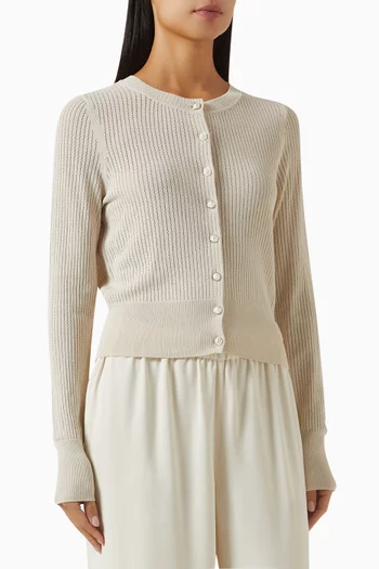 Molly Cardigan in Ribbed-knit