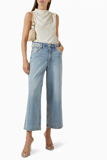 Andi Ankle Wide-leg Jeans in Denim