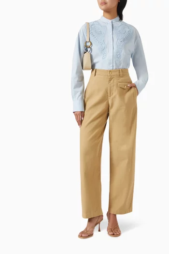 Ainsley Lace Shirt in Cotton