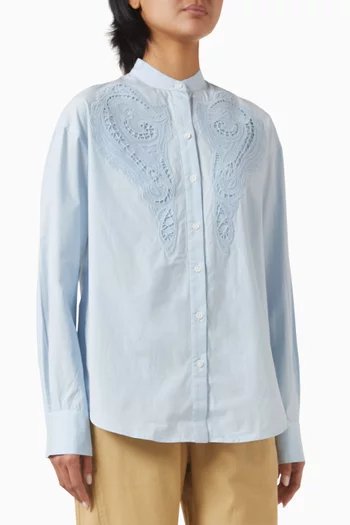 Ainsley Lace Shirt in Cotton