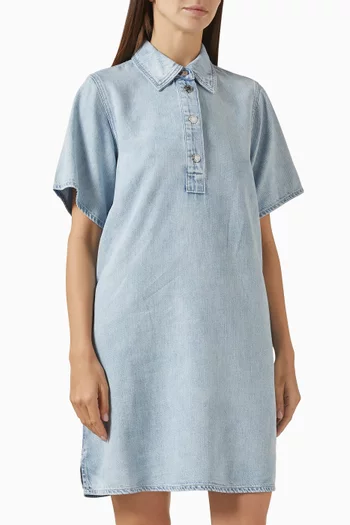 Jocelyn Polo Dress in Denim