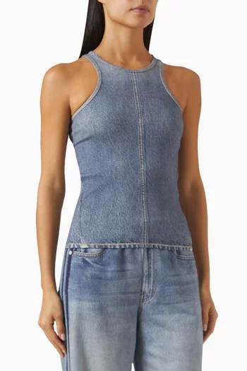 Miramar Ribbed Tank Top in Cotton-blend
