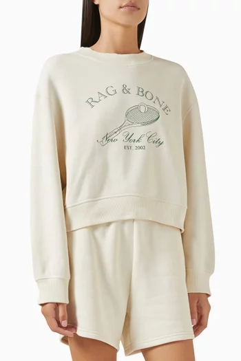 RB Racquet Sweatshirt in Cotton-terry