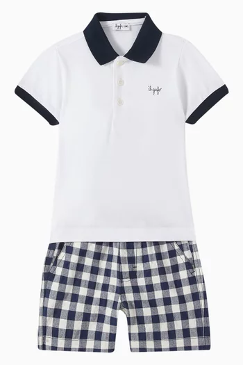 Check Bermuda Shorts in Cotton-blend