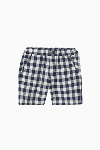Check Bermuda Shorts in Cotton-blend