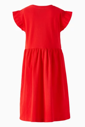 فستان بطبعة متنزه ترفيهي قطن