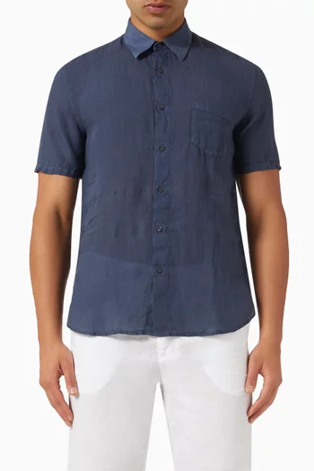 Short-sleeve Shirt in Linen