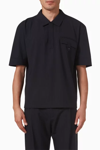 Ranaldo Popover Shirt in Stretch Viscose Blend