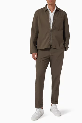 Joseph Tapered Pants in Cotton Seersucker