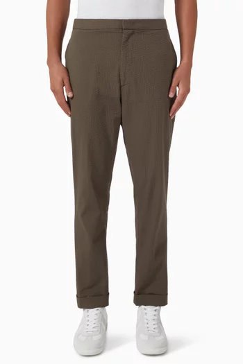 Joseph Tapered Pants in Cotton Seersucker