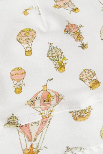 Hot Air Balloon Print Beanie in Cotton