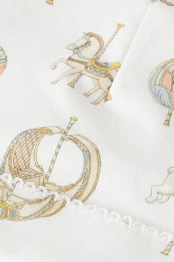 Carousel Print Beanie in Cotton