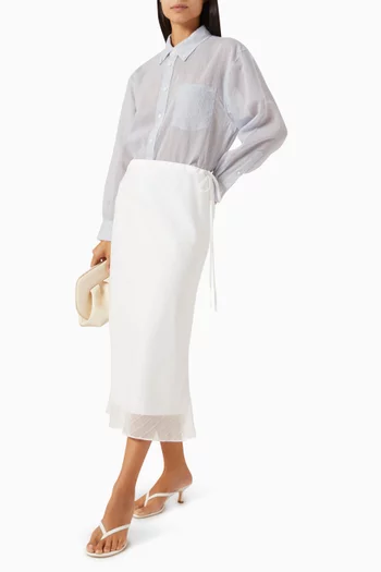 Layered Midi Skirt in Satin