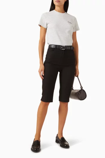 Slim-fit Bermuda Shorts in Stretchy-cotton