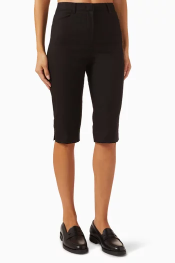 Slim-fit Bermuda Shorts in Stretchy-cotton