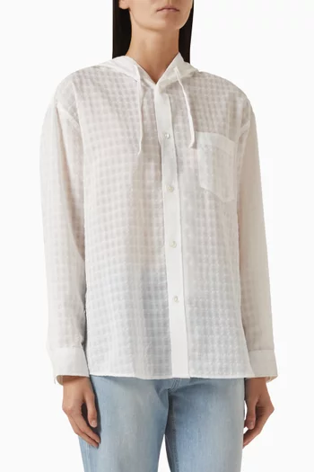 Unisex Hooded Shirt in Cotton-blend