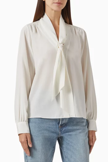 The Tie Blouse in Silk