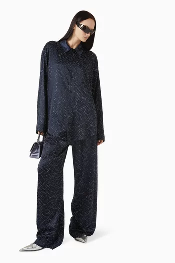 قميص مزين بالحلي ستان