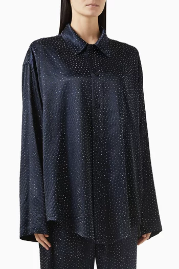 قميص مزين بالحلي ستان