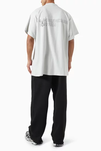 Oversized Key Crest T-Shirt in Vintage Jersey