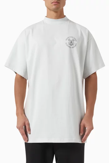 Oversized Key Crest T-Shirt in Vintage Jersey