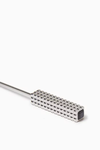 Hobnail Rectangular Tie Pin
