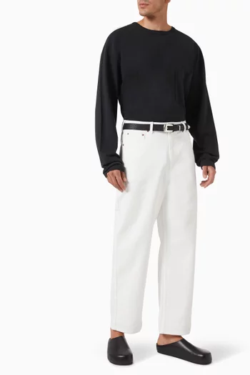 Boxy-fit T-shirt in Cotton-linen