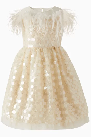 Feather & Sequins Dress