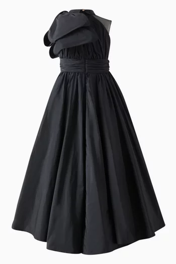Bow-embellished Gown in Taffeta