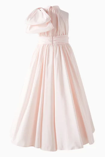 Bow-embellished Gown in Taffeta