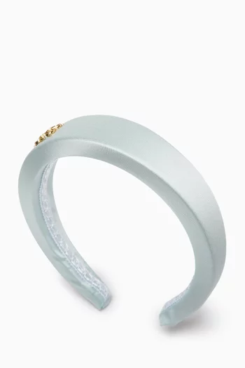 Embroidered Headband in Mikado