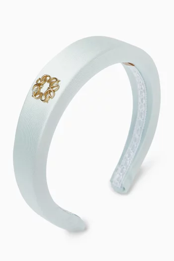 Embroidered Headband in Mikado