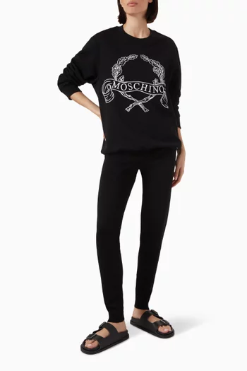 Laurel Crown Logo Sweatshirt in Cotton