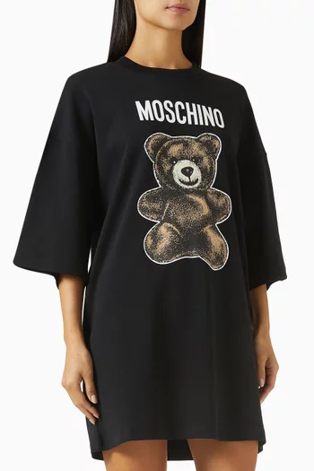 Teddy Bear Midi Dress in Cotton