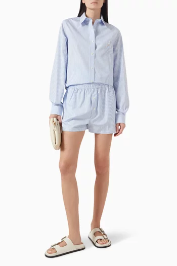 Striped Shirt in Cotton Poplin