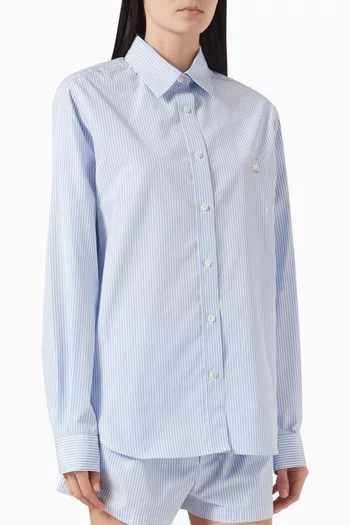 Striped Shirt in Cotton Poplin
