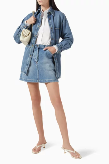 Button-up Shirt in Cotton Poplin