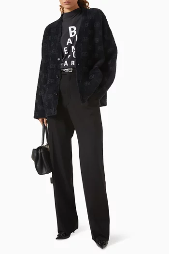 Optical Oversized T-shirt in Tubular jersey