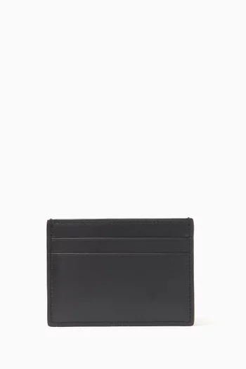 Puffer Anagram Card Holder in Calfskin