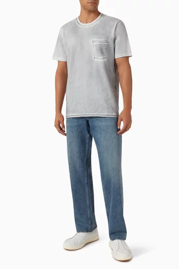 Washed Pocket T-shirt in Cotton