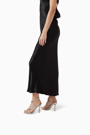 Perla 100 Strappy Sandals in Glitter Fabric
