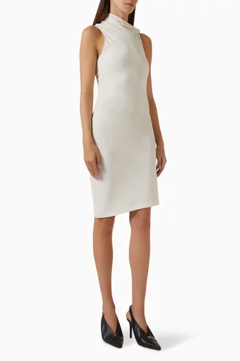 Draped Midi Dress in Jersey